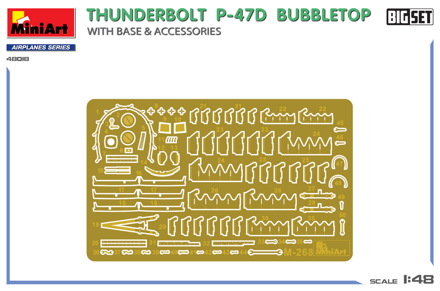 Miniart 1:48 - Thunderbolt P-47D Bubbletop / Base BigSet