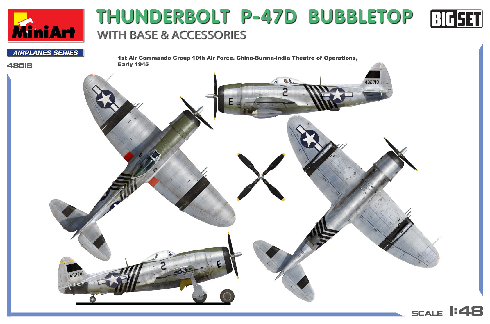 Miniart 1:48 - Thunderbolt P-47D Bubbletop / Base BigSet