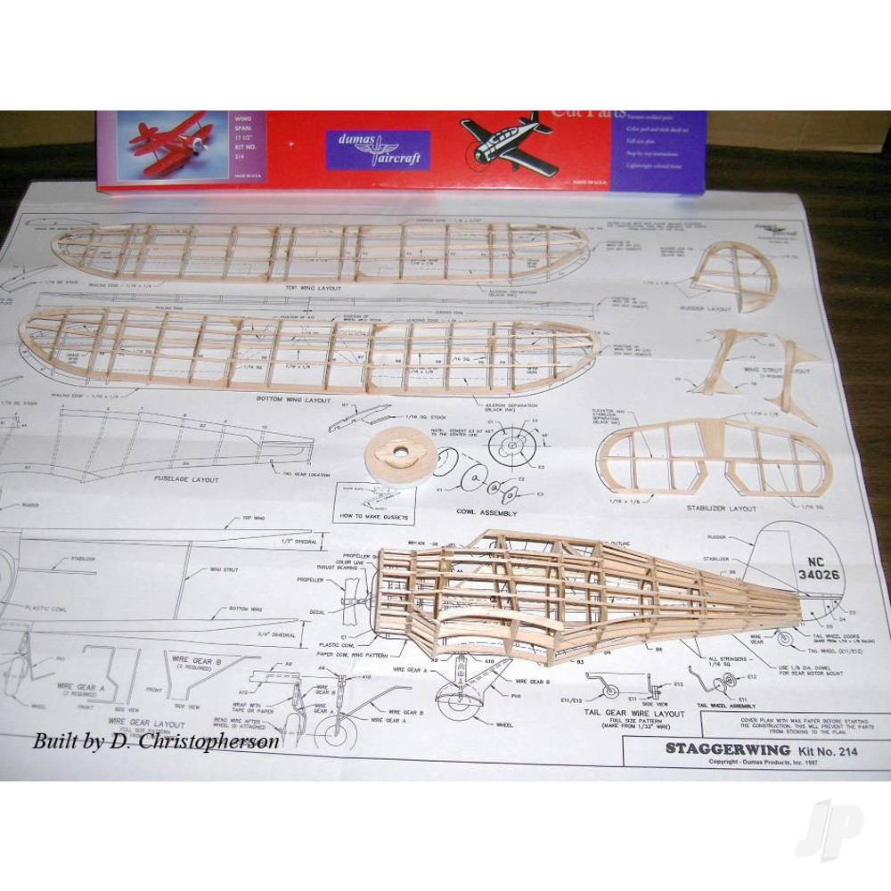 Dumas Staggerwing (44.5cm) (214) 5500824 3