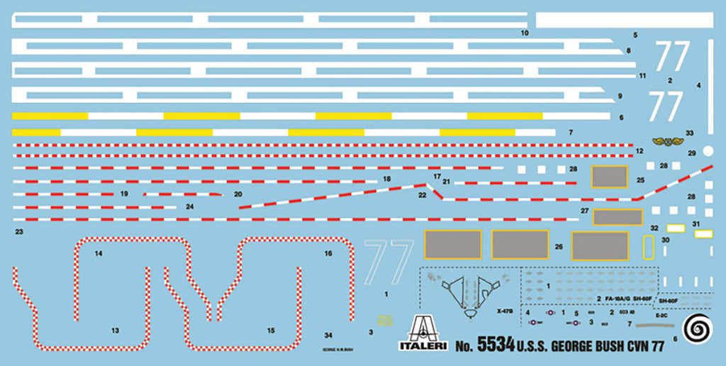 Italeri U.S.S. George H.W.Bush Cvn 77 5534