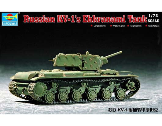 Trumpeter 1:72 - KV-1S Russian Ehkranami