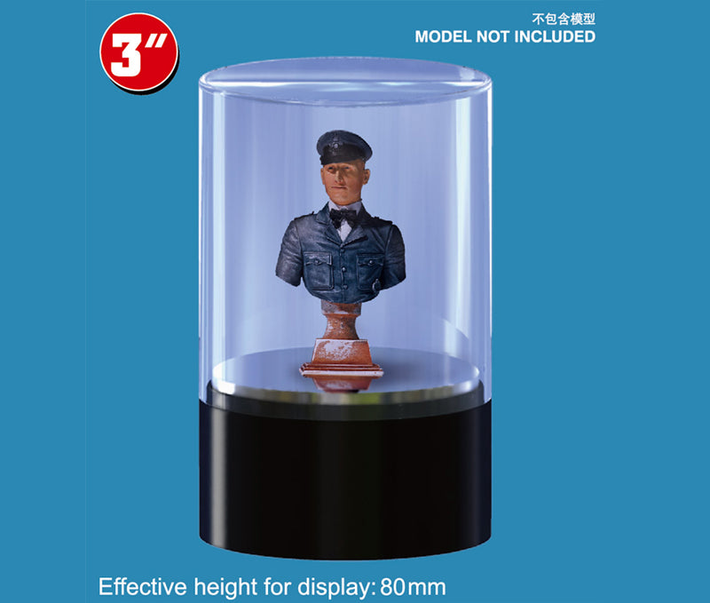 Trumpeter Turntable Display Case - 84mm Dia. 130mm Flat