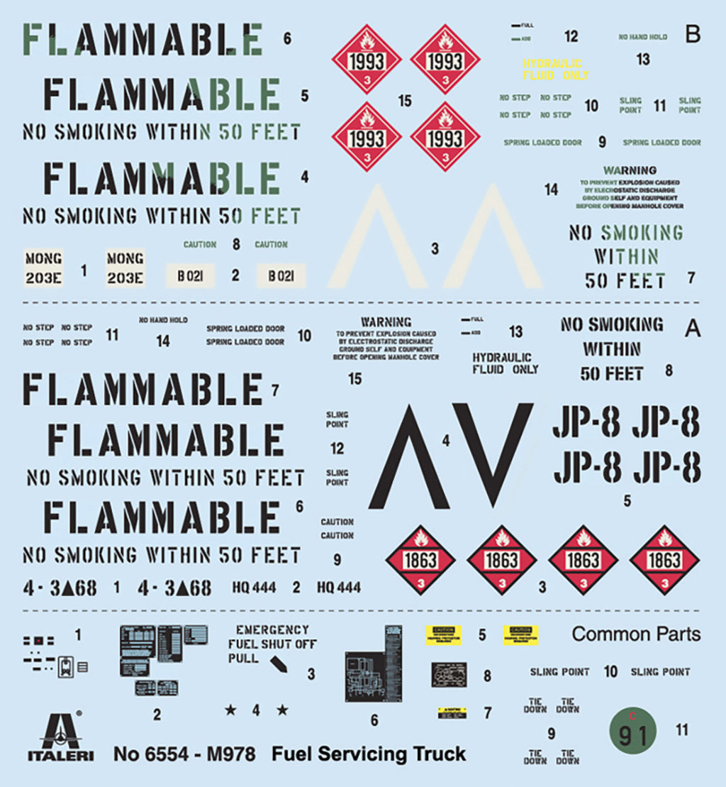 Italeri M978 Fuel Servicing Truck 6554