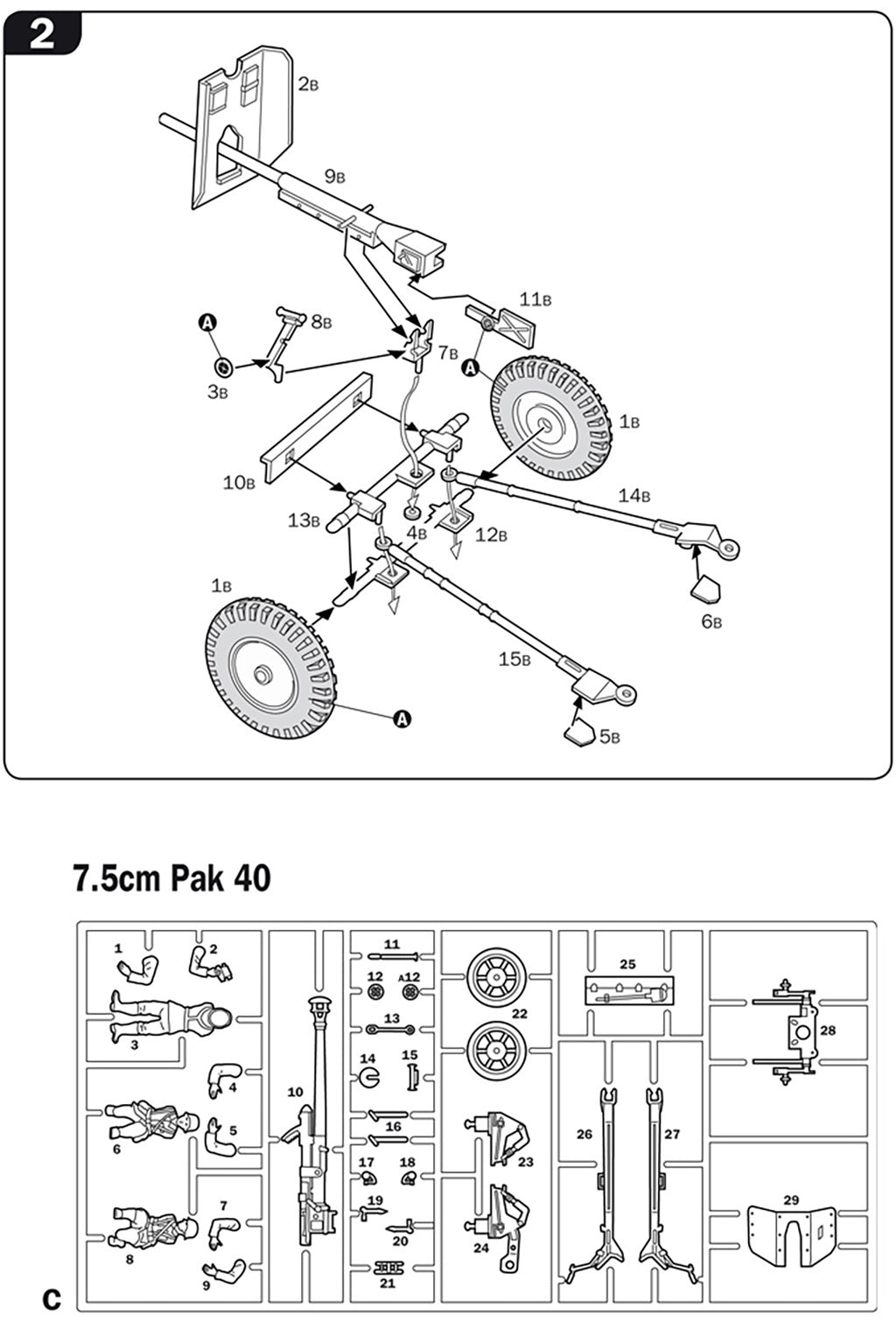 Italeri German Guns Set: Pak35-Pak40-Flak38 7026