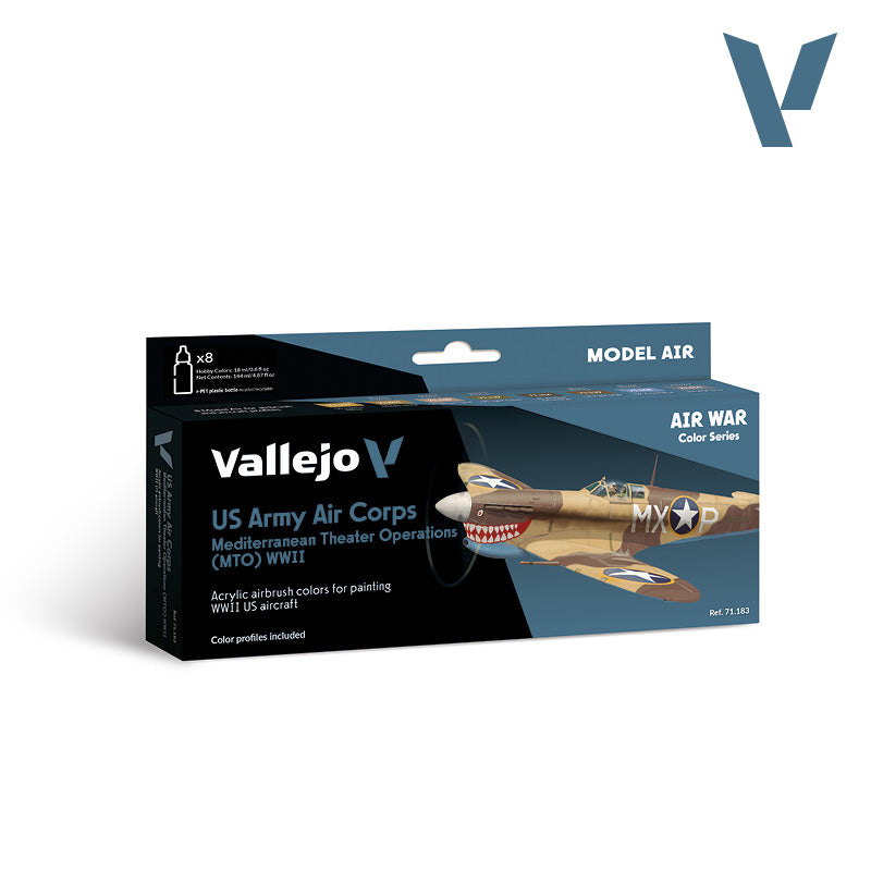 AV Vallejo Model Air Set - US Air Corps MTO WWII (x8)