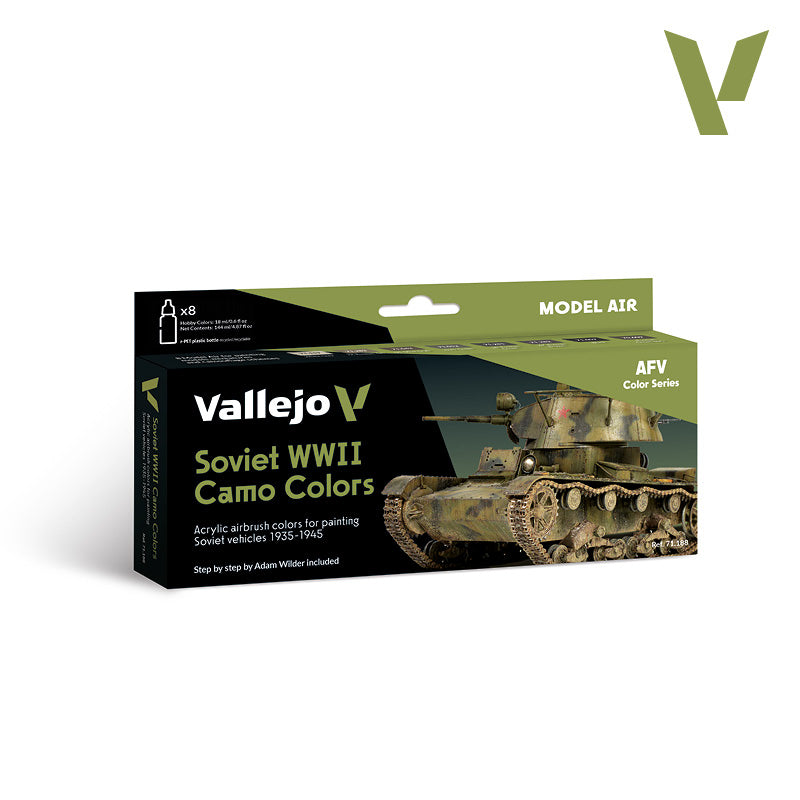 AV Vallejo Model Air Set - Soviet AFV WWII Camo (x8)