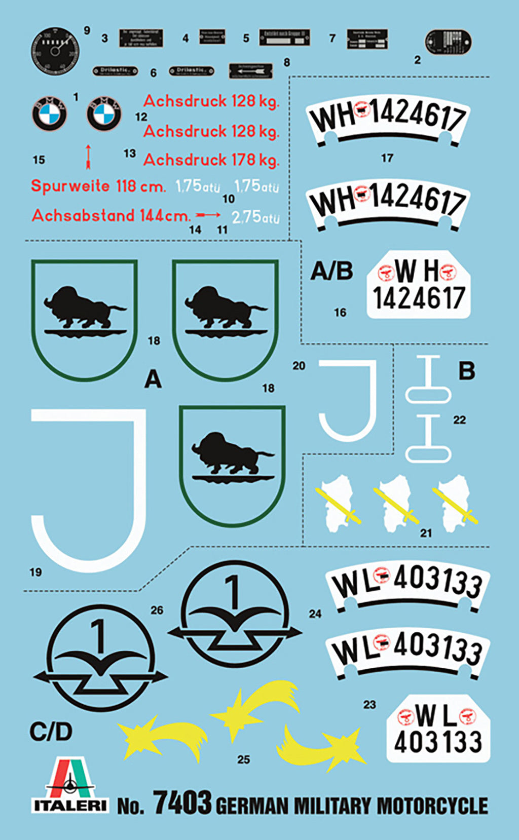 Italeri Bmw R75 With Sidecar - 7403