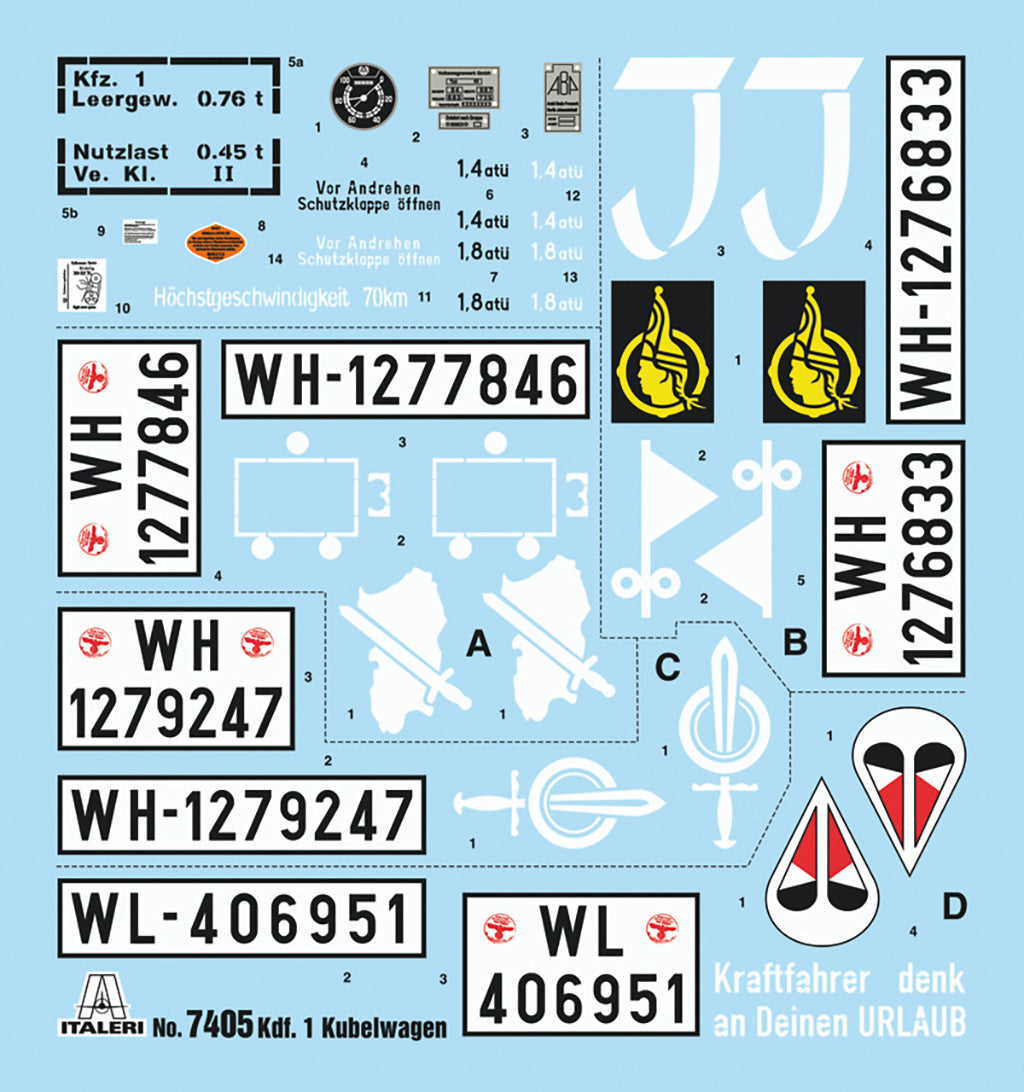 Italeri Kdf.1 Typ 82 Kübelwagen 7405