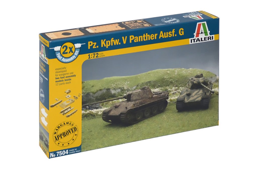Italeri Pzkpfw.V Panther Ausf G 2 X Fast Assembly 7504