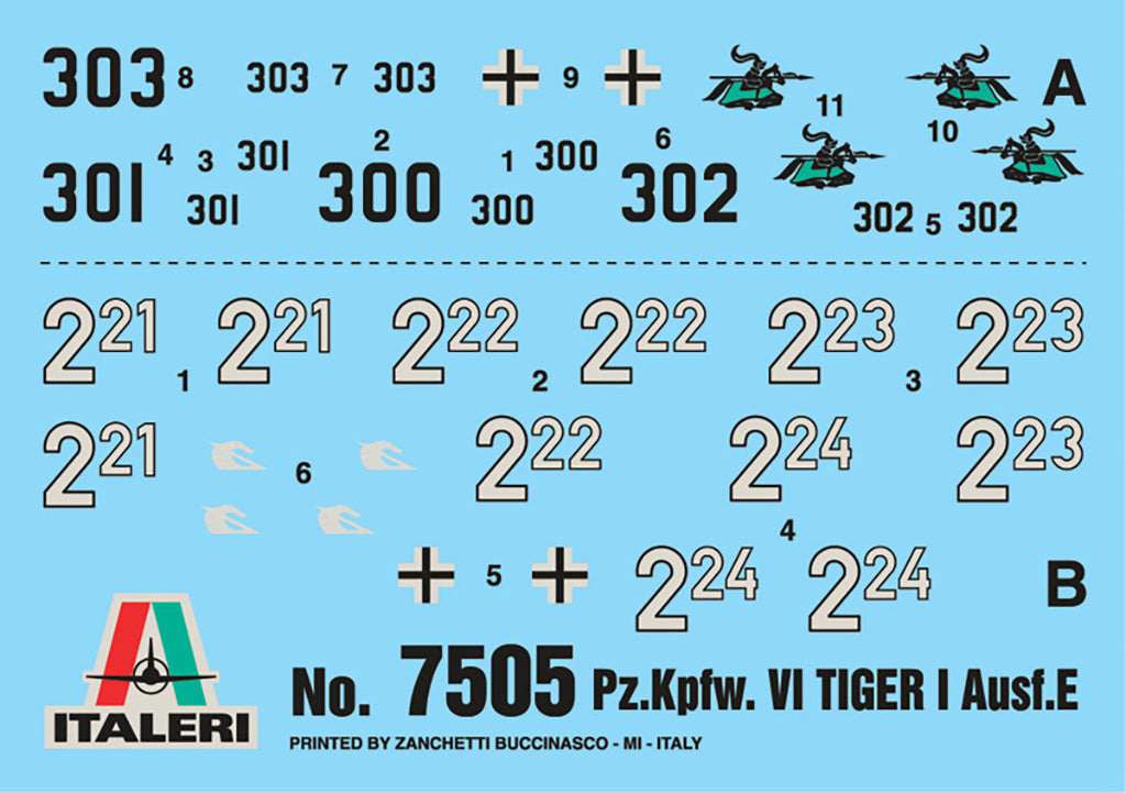 Italeri Pz.Kpfw.Vi Tiger I (2 Fast Assembly Models) 7505