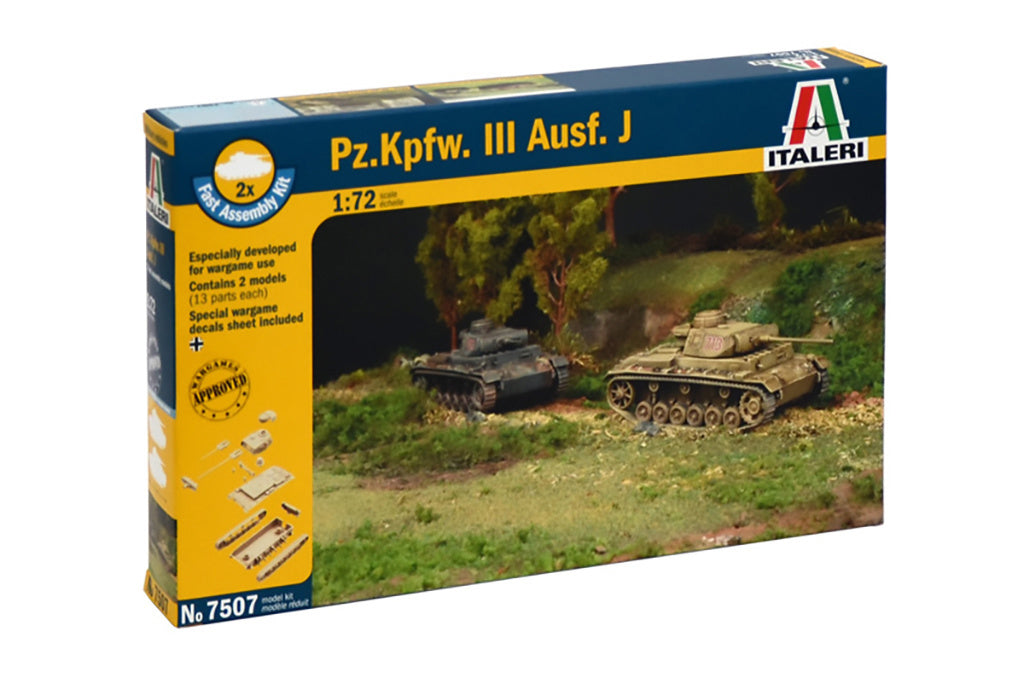 Italeri Pz.Kpfw. Iii (Fast Assembley X 2 Pcs) 7507