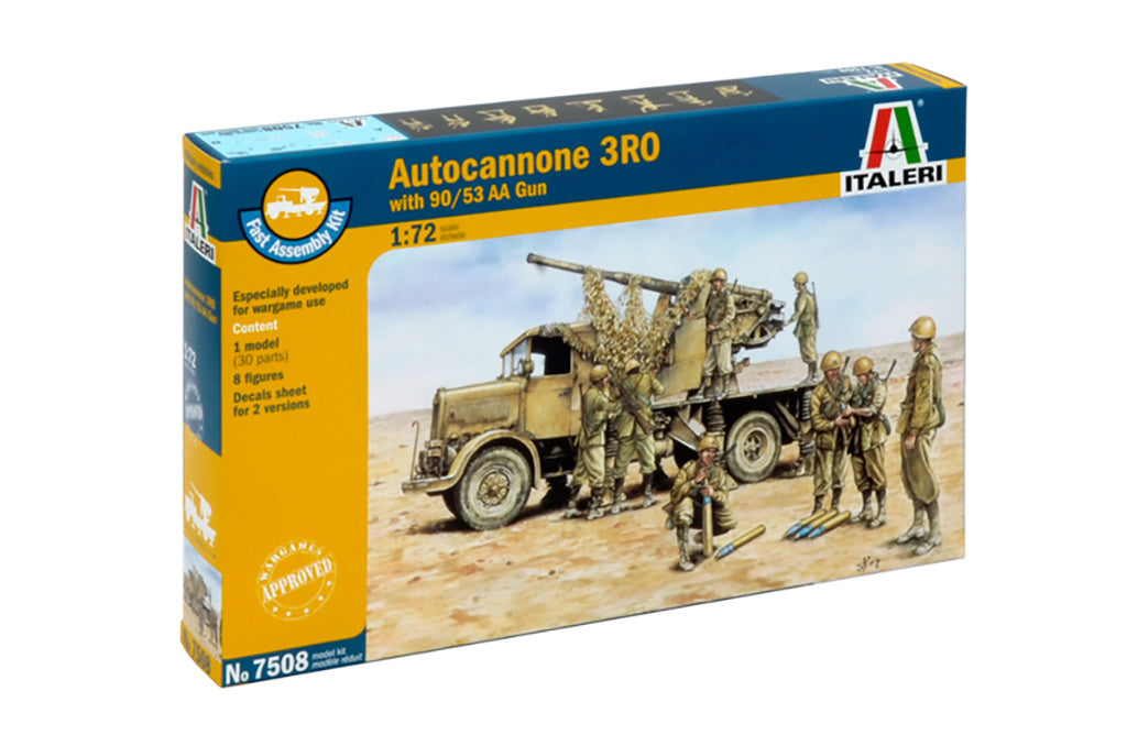 Italeri Autocannone Ro3 With 90/53 Aa (2 Fast Assembley Models) 7508