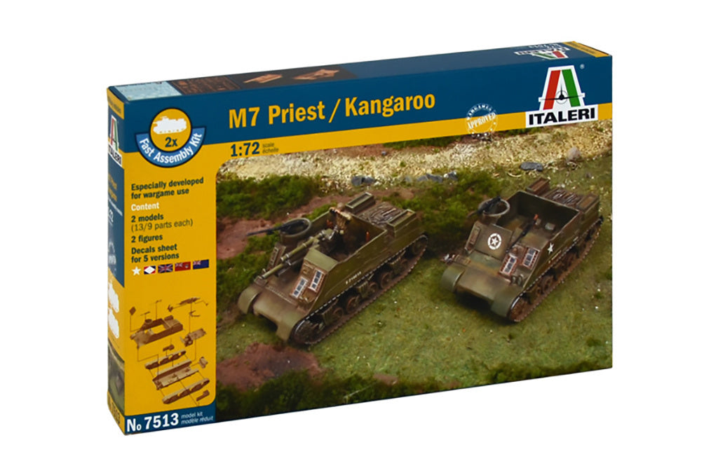 Italeri M7 Priest 105Mm / Kangaroo (Fast Assembley X 2 Pcs) 7513