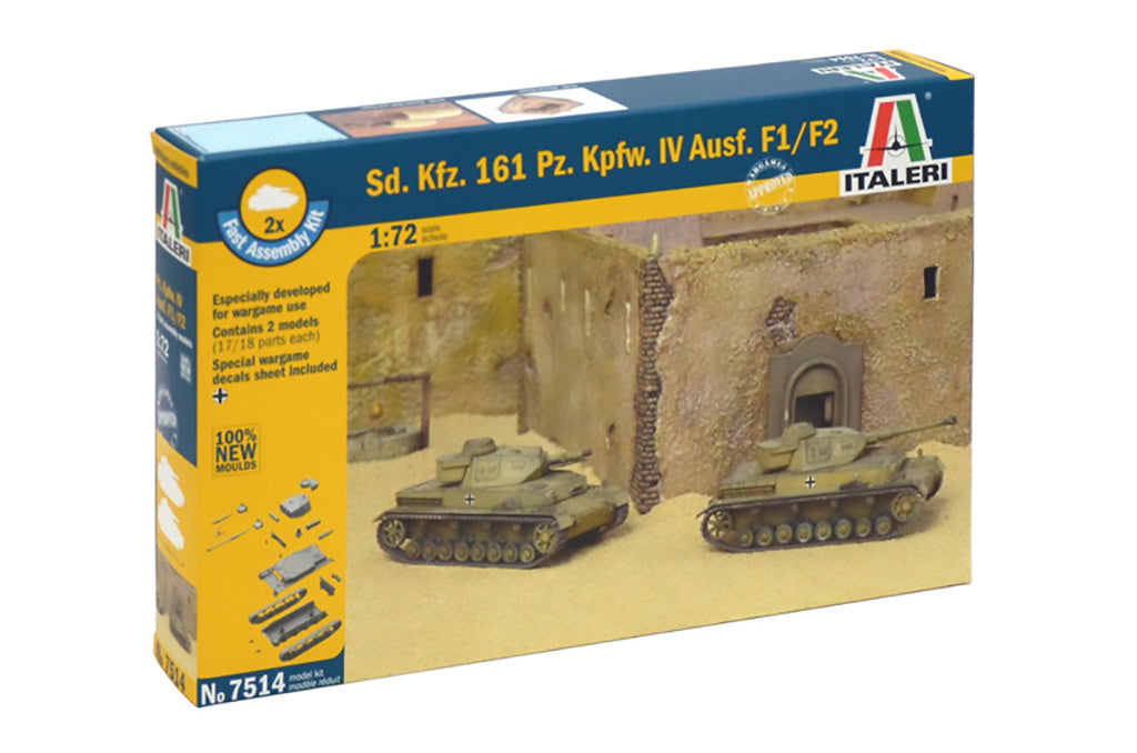 Italeri Sd.Krz.161 Pz.Kpfw.Iv F1 (Fast Assembley X 2 Pcs) 7514