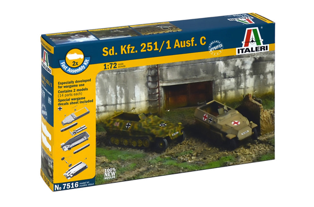 Italeri Sd.Kfz.251/1 Ausf D 2 X Fast Assembly 7516
