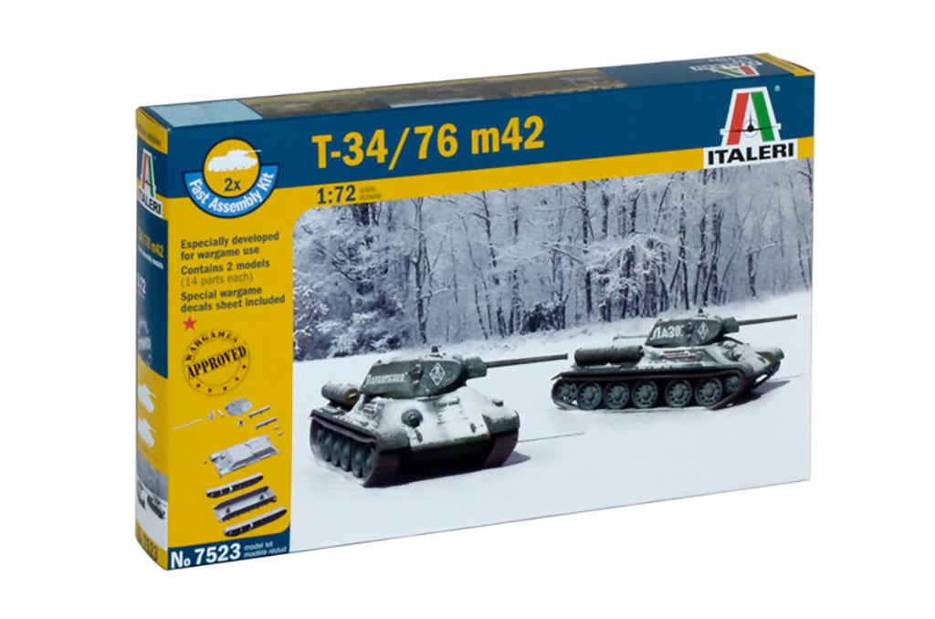 Italeri T34/76 (Fast Assembley X 2 Pcs) 7523