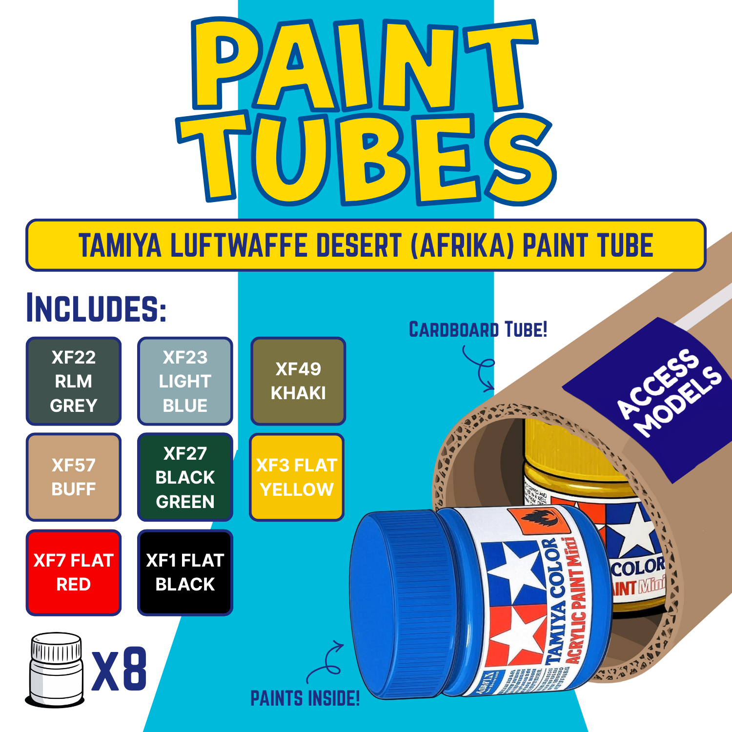 WWII Luftwaffe Desert (Afrika) Paint Tube - Tamiya
