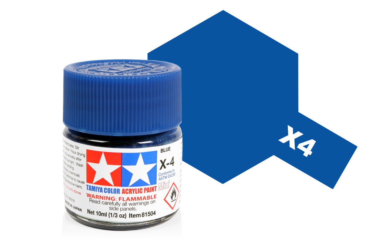 Tamiya Acrylic Paints 10Ml X4 Blue