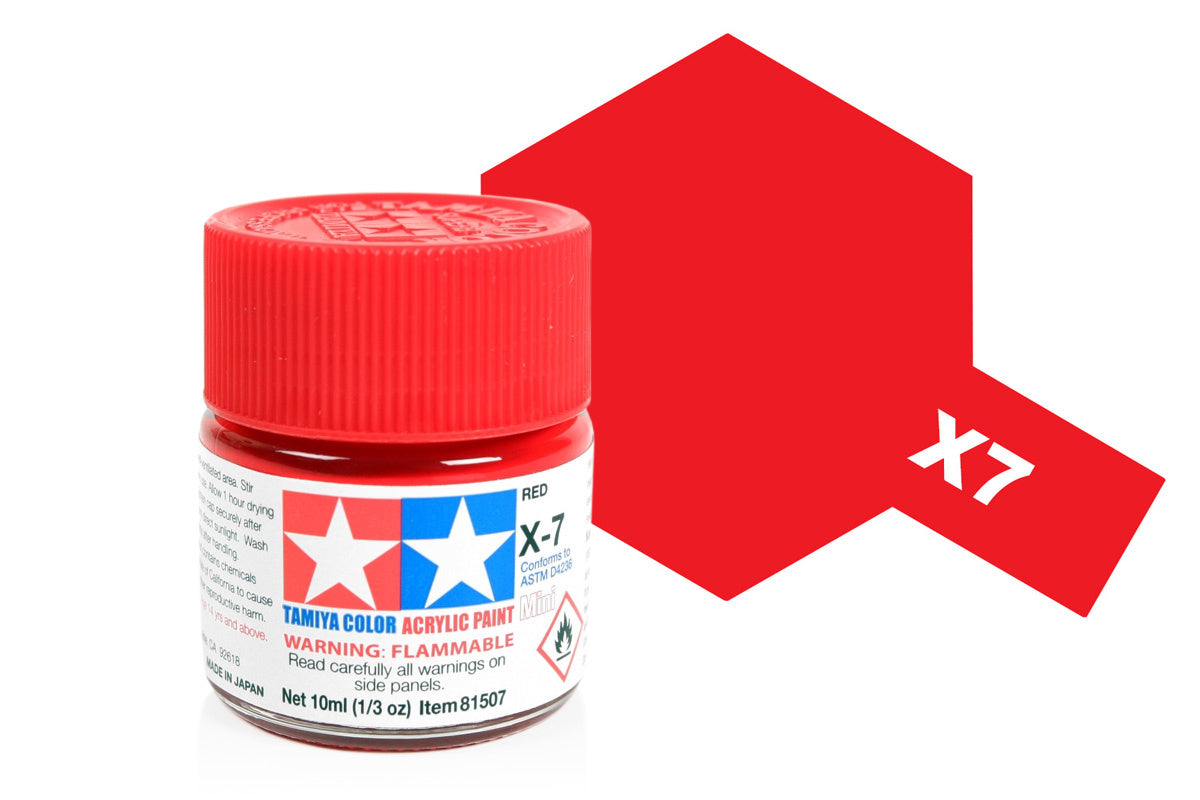 Tamiya Acrylic Paints 10Ml X7 Red