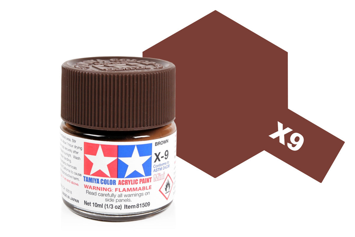 Tamiya Acrylic Paints 10Ml X9 Brown