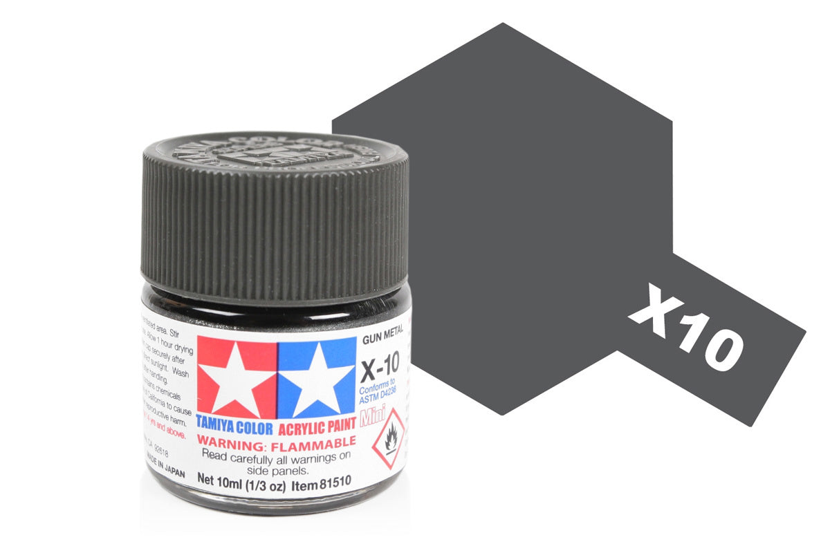 Tamiya Acrylic Paints 10Ml X10 Gun Metal