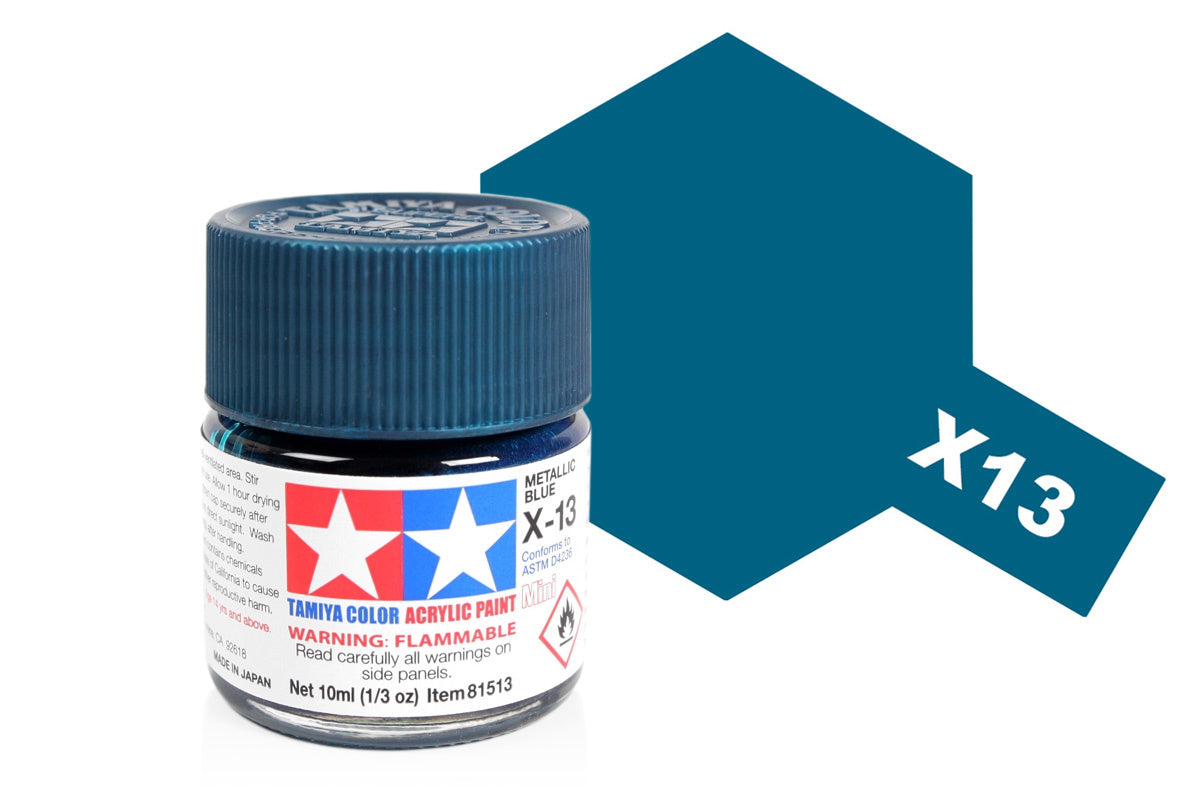 Tamiya Acrylic Paints 10Ml X13 Metallic Blue