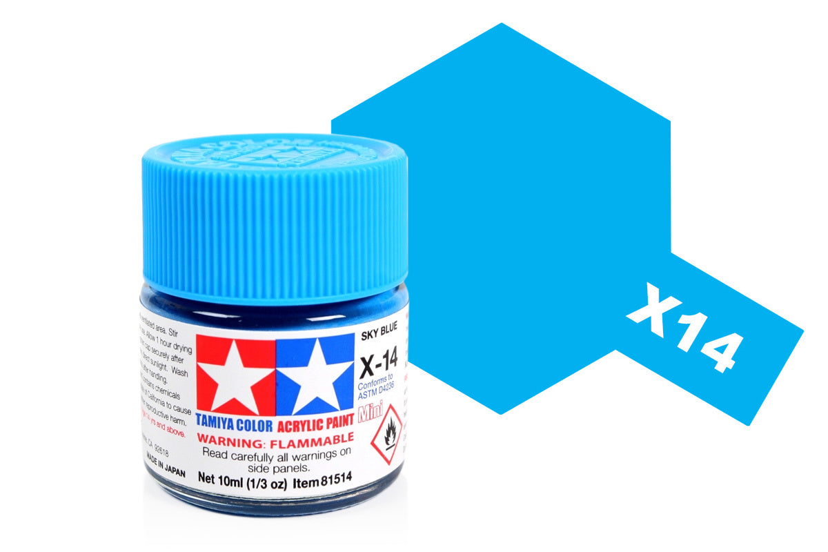 Tamiya Acrylic Paints 10Ml X14 Sky Blue