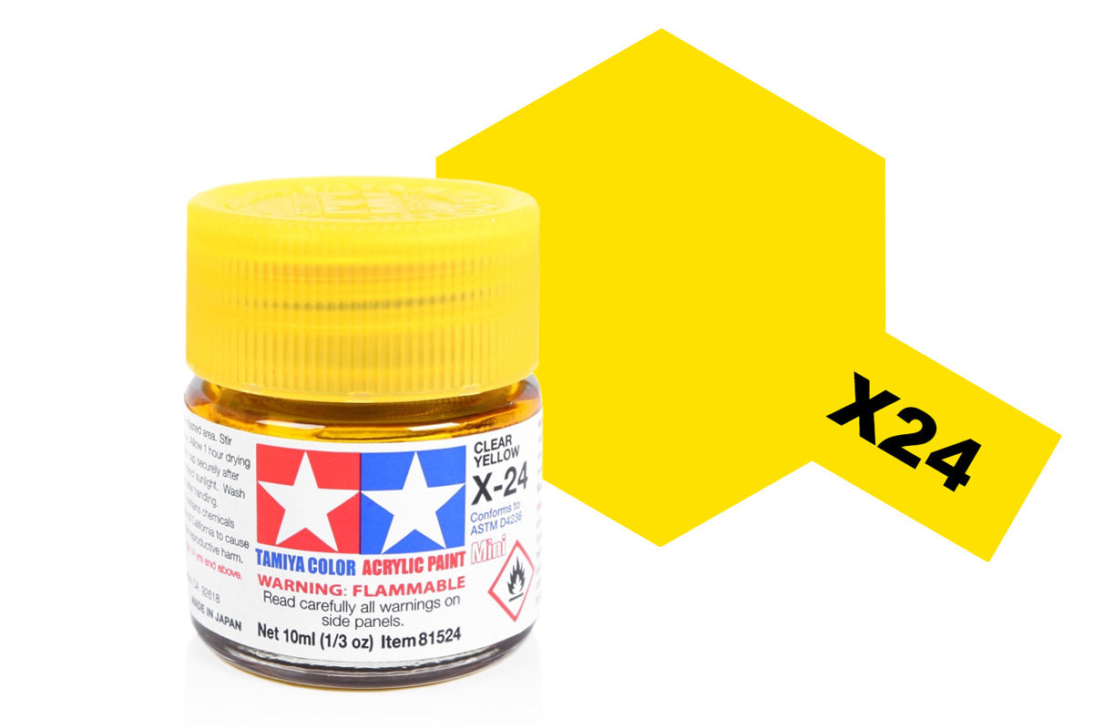Tamiya Acrylic Paints 10Ml X24 Clear Yellow