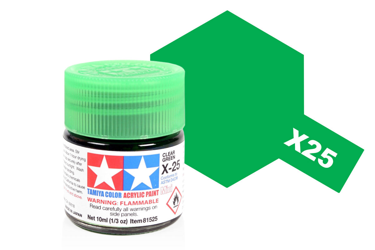 Tamiya Acrylic Paints 10Ml X25 Clear Green