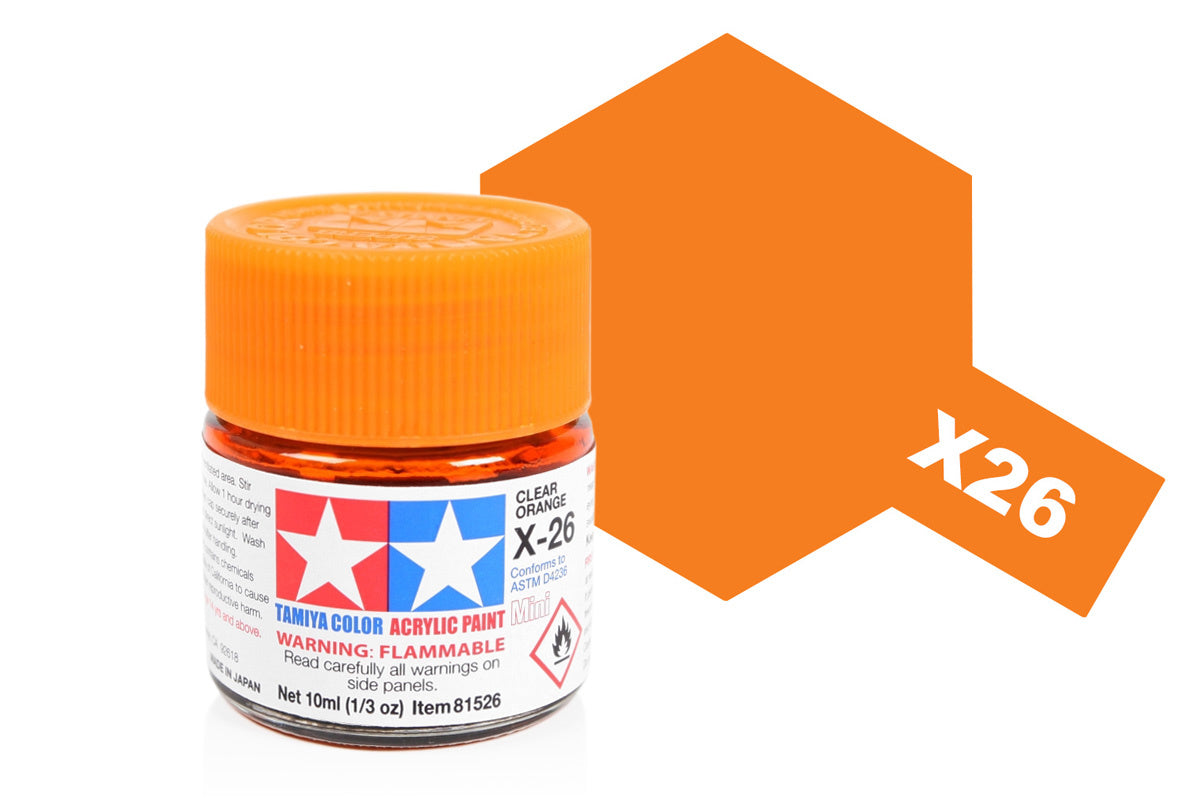 Tamiya Acrylic Paints 10Ml X26 Clear Orange