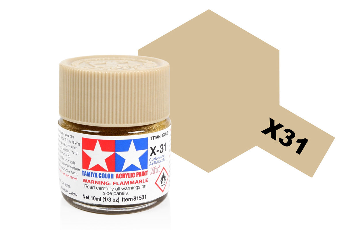 Tamiya Acrylic Paints 10Ml X31 Titanium Gold