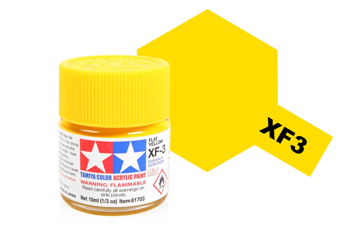 Tamiya Acrylic Paints 10Ml Xf3 Flat Yellow
