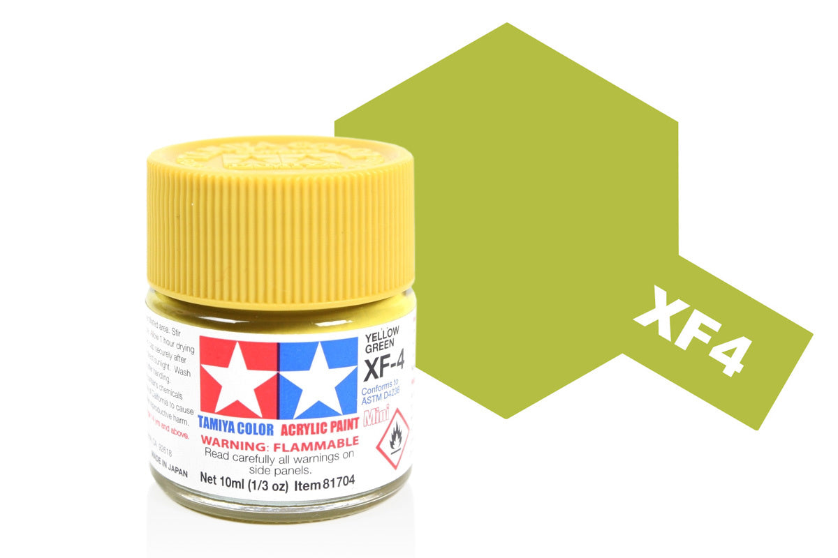 Tamiya Acrylic Paints 10Ml Xf4 Yellow Green