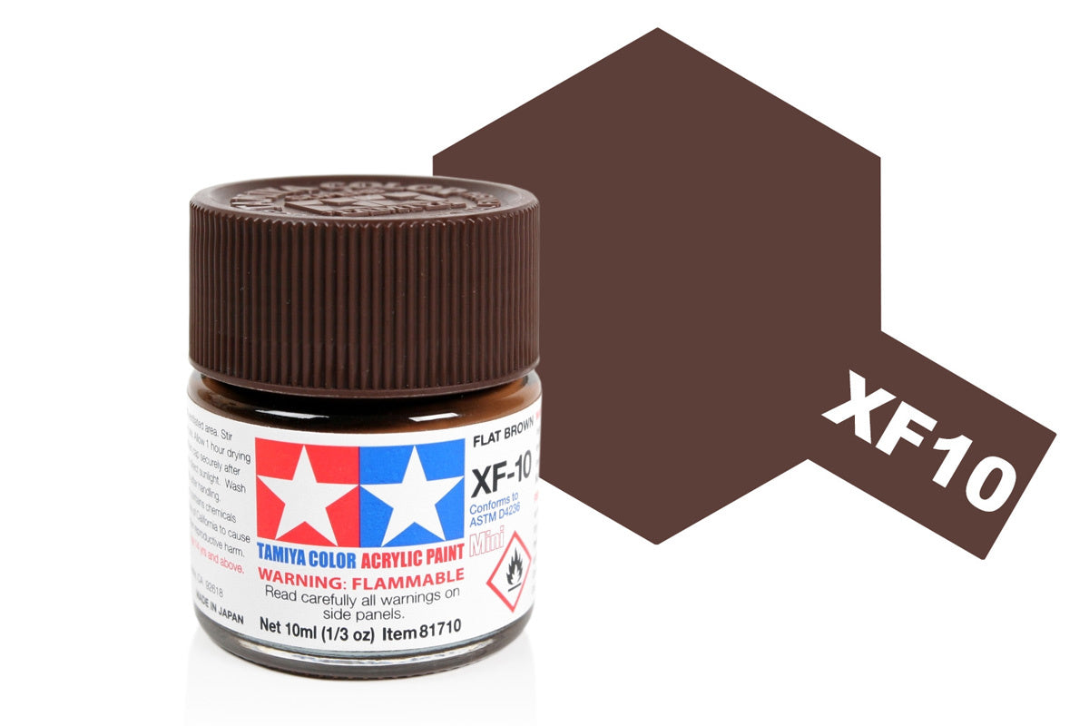Tamiya Acrylic Paints 10Ml Xf10 Flat Brown