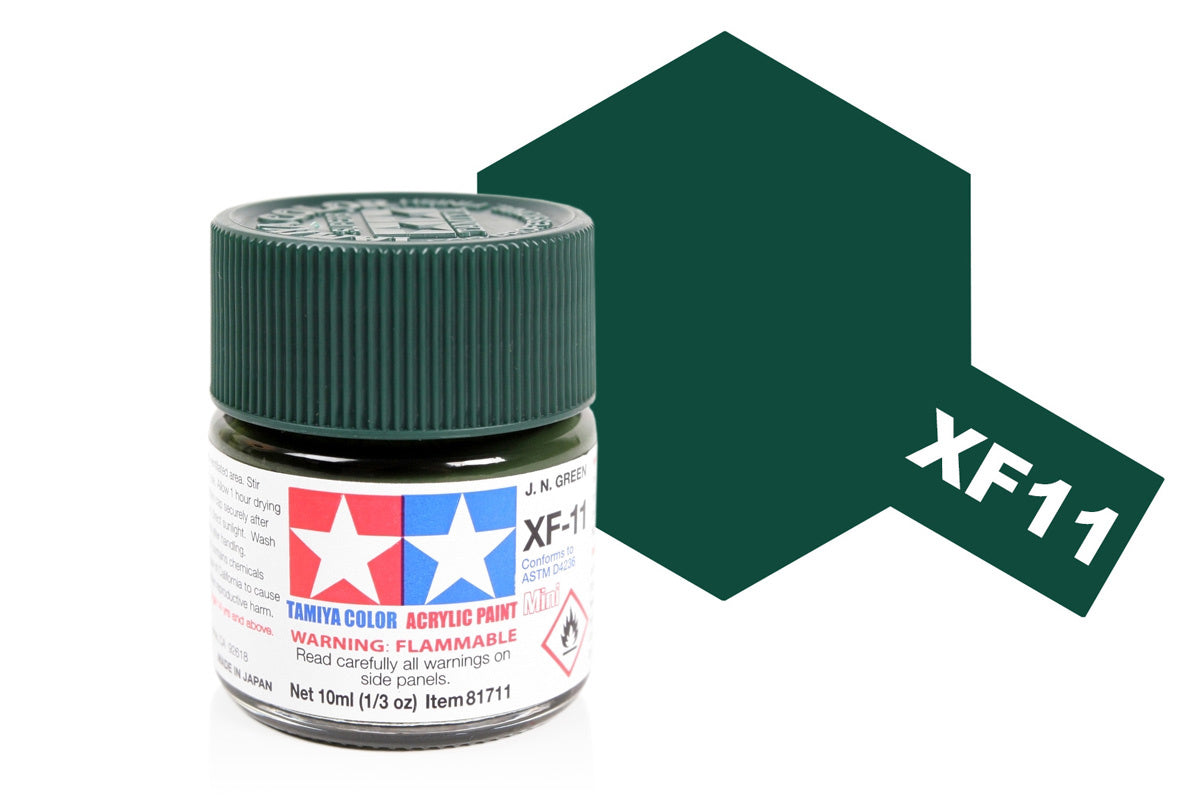 Tamiya Acrylic Paints 10Ml Xf11 J.N. Green