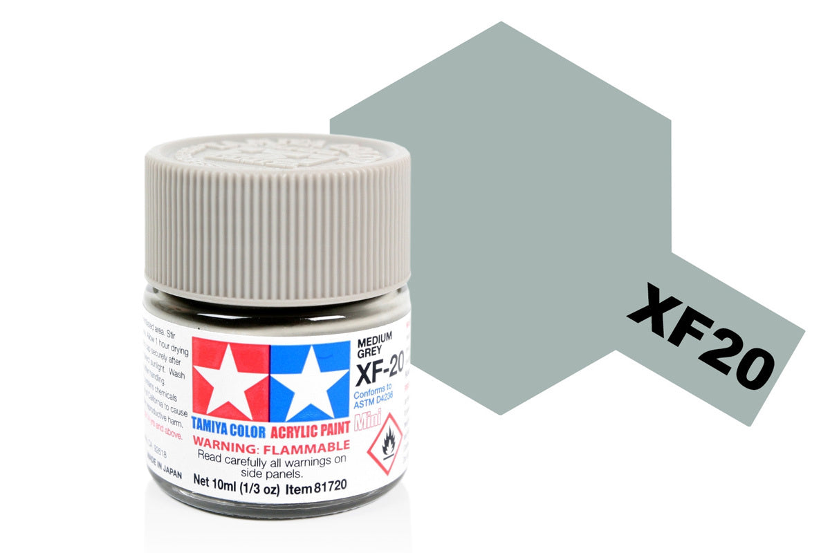 Tamiya Acrylic Paints 10Ml Xf20 Medium Grey