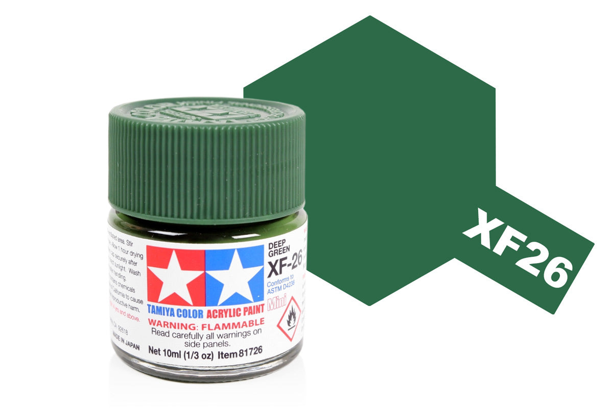 Tamiya Acrylic Paints 10Ml Xf26 Deep Green