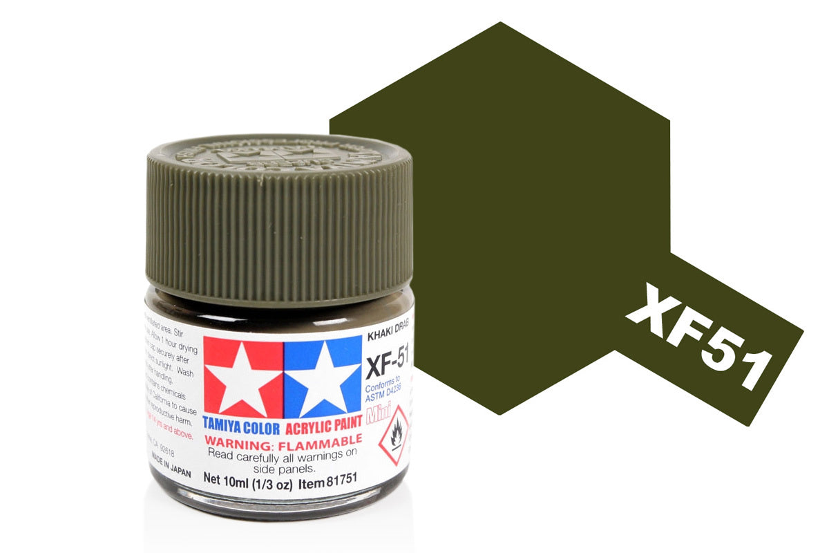 Tamiya Acrylic Paints 10Ml Xf51 Khaki Drab
