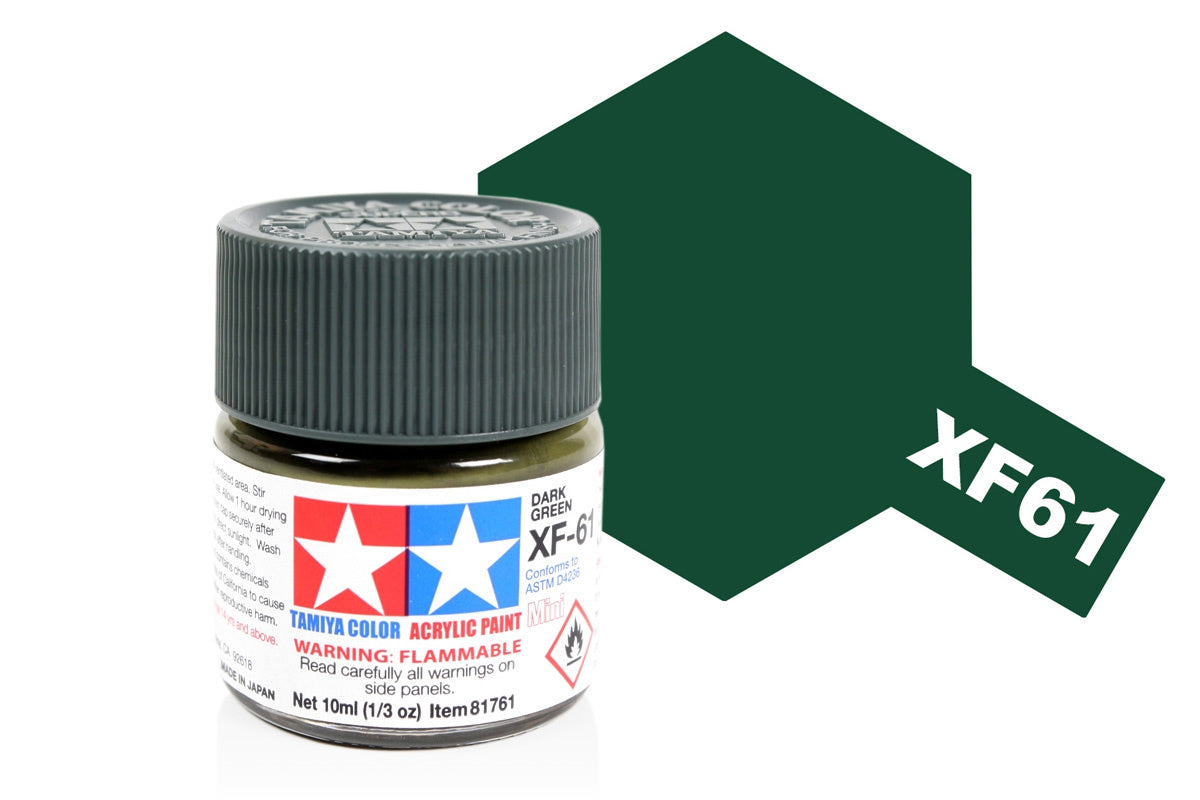 Tamiya Acrylic Paints 10Ml Xf61 Dark Green