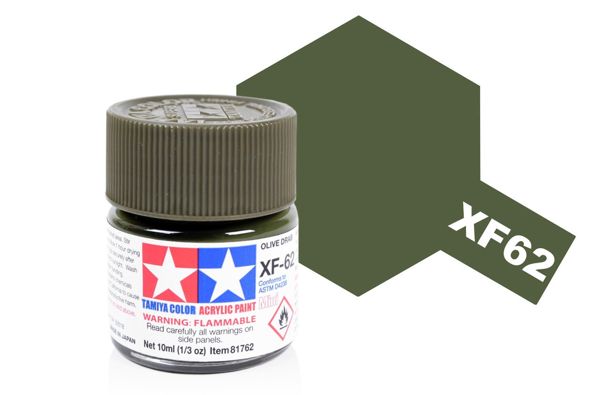 Tamiya Acrylic Paints 10Ml Xf62 Olive Drab