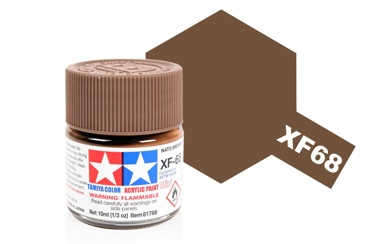 Tamiya Acrylic Paints 10Ml Xf68 Nato Brown