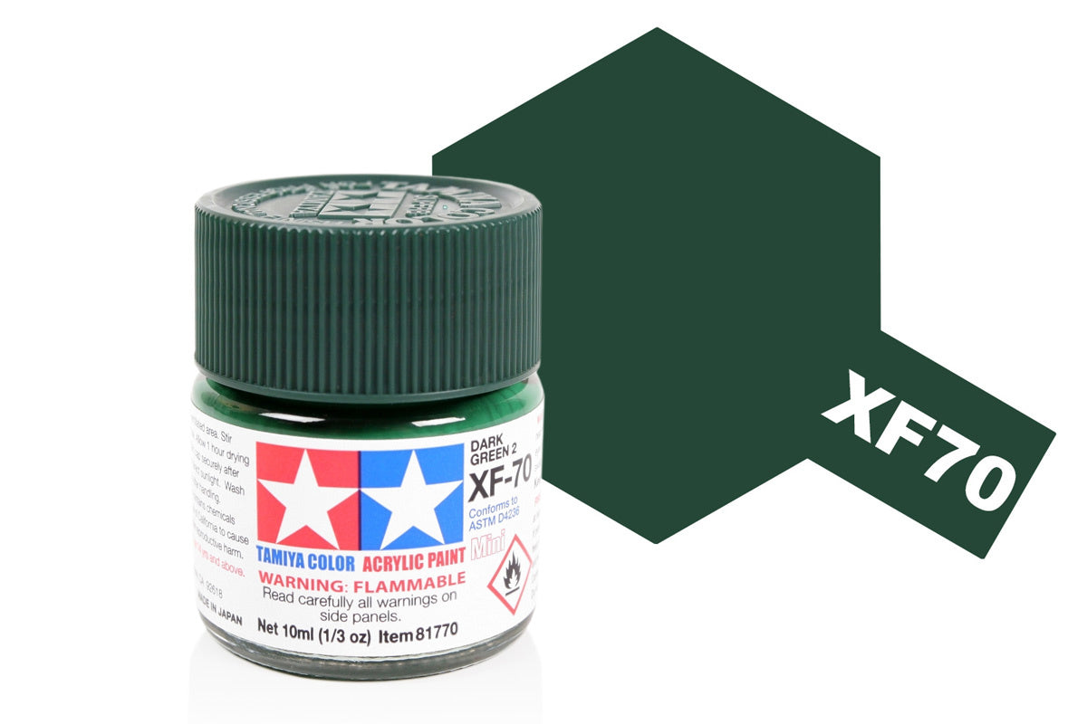 Tamiya Acrylic Paints 10Ml Xf70 Dark Green