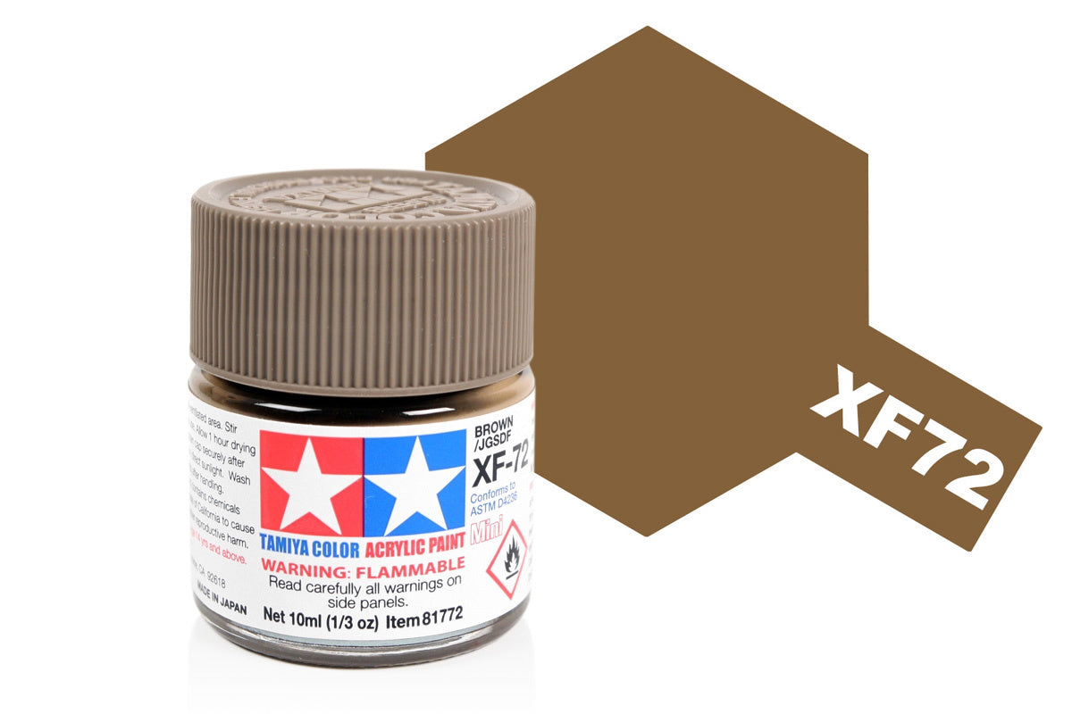 Tamiya Acrylic Paints 10ml Xf72 Brown (Jgsdf)