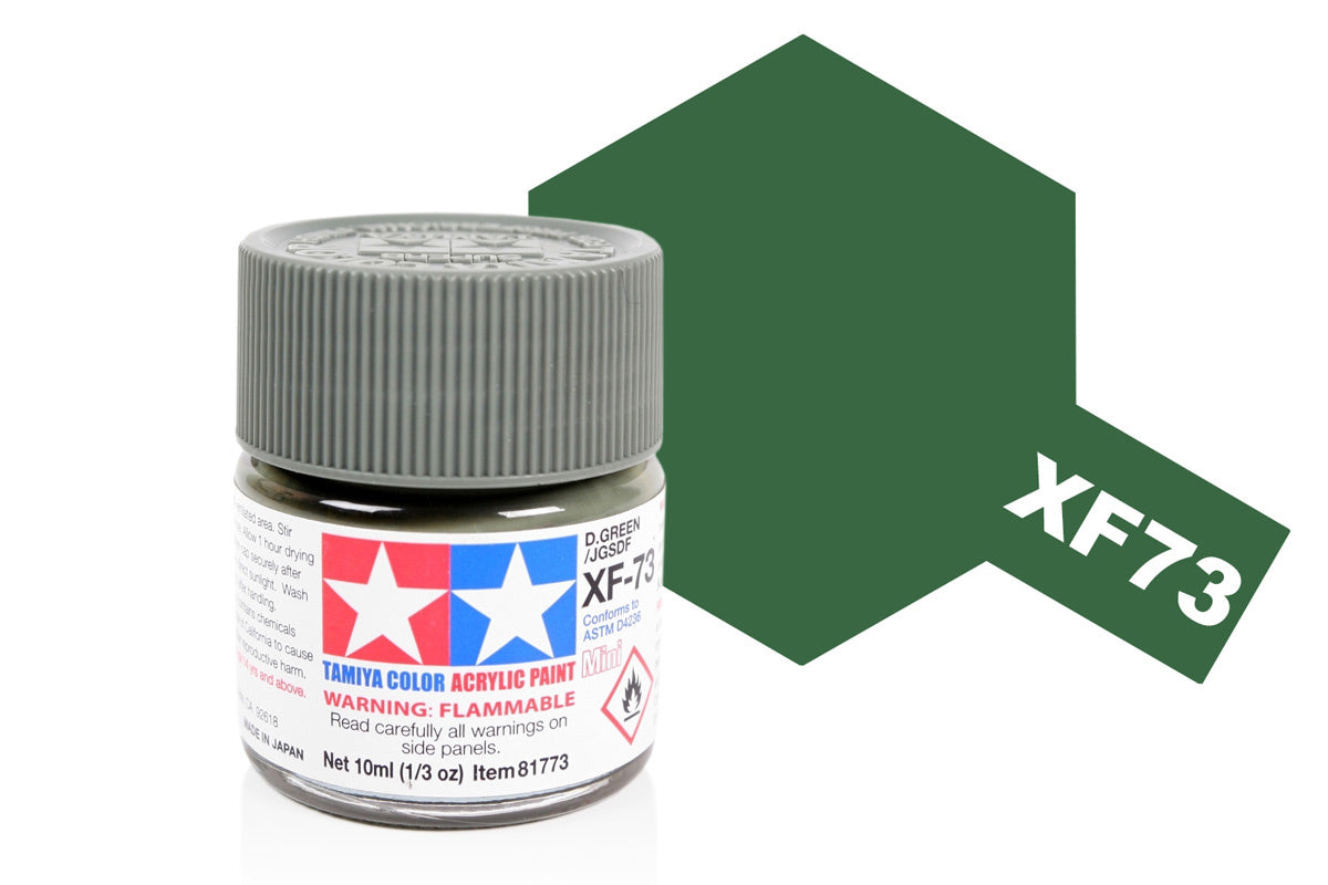 Tamiya Acrylic Paints 10Ml Xf73 Dark Green (Jgsdf)