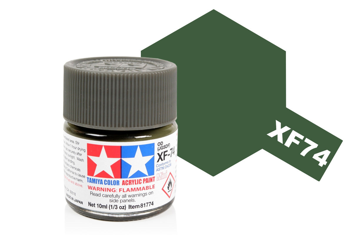 Tamiya Acrylic Paints 10Ml Xf74 Olive Drab (Jgsdf)