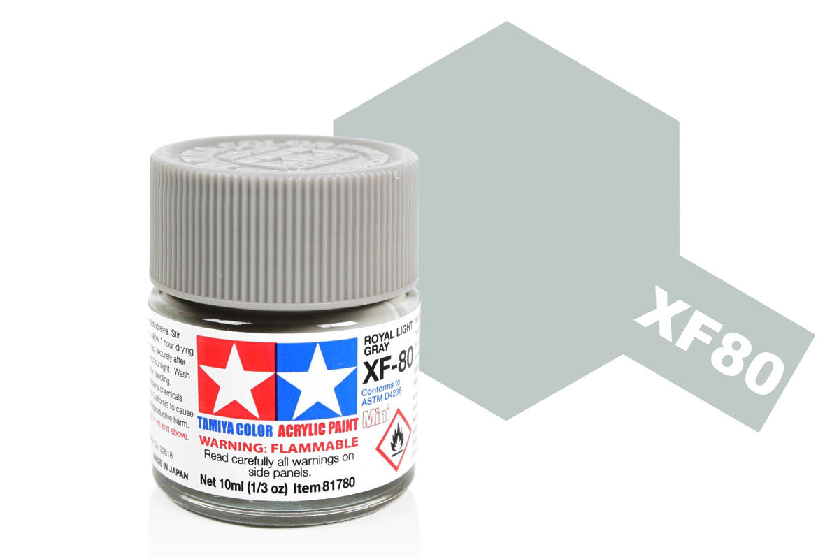 Tamiya Acrylic Paints 10Ml Xf80 Royal Light Grey