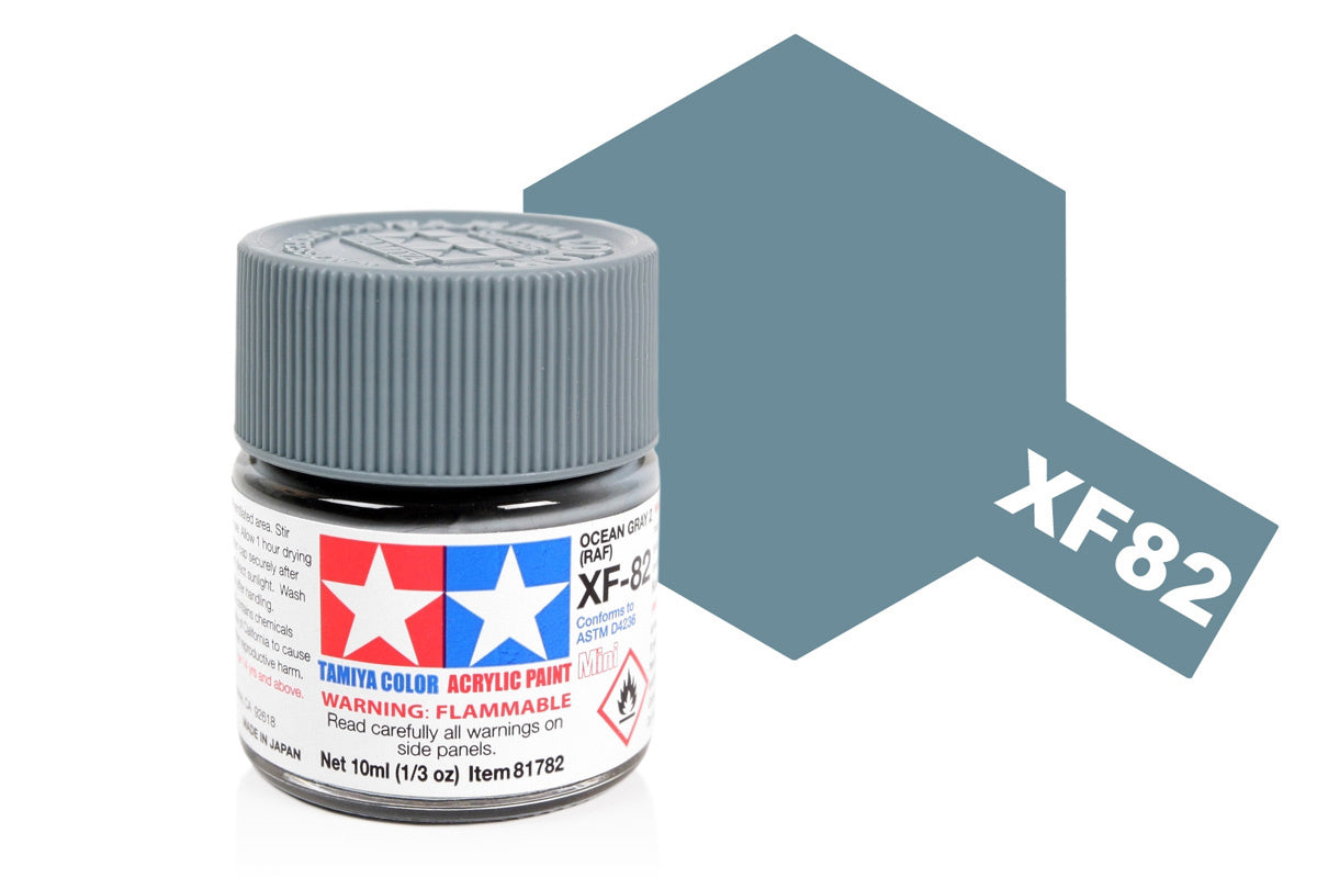 Tamiya Acrylic Paints 10Ml Xf82 Ocean Grey 2 (Raf)