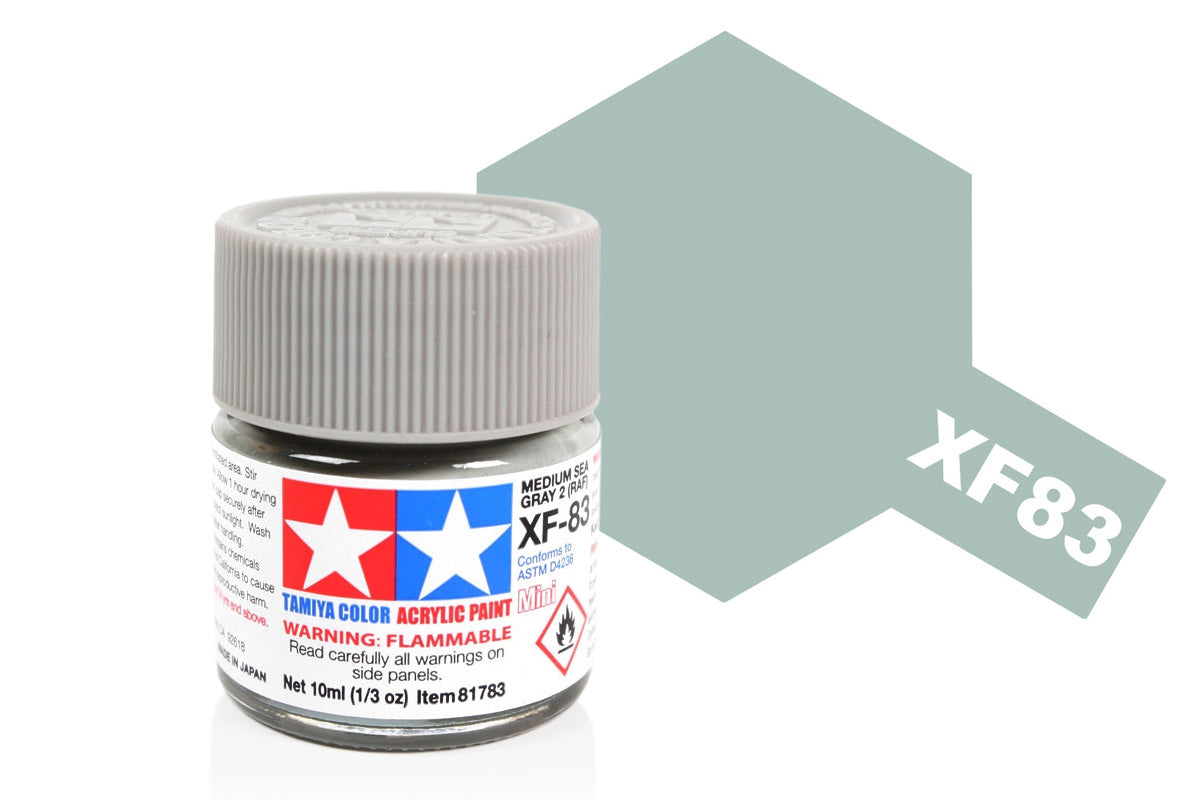 Tamiya Acrylic Paints 10Ml Xf83 Medium Sea Grey 2 (Raf)