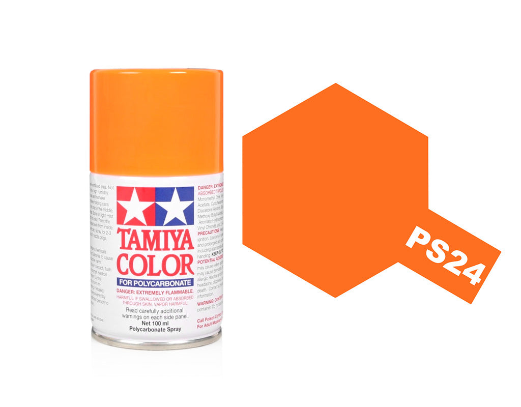 Tamiya Spray Paints 100Ml Ps24 Fluorescent Orange