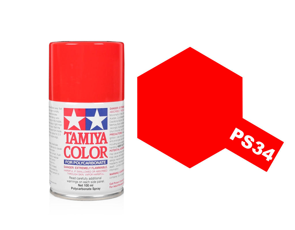 Tamiya Spray Paints 100ml Ps34 Bright Red